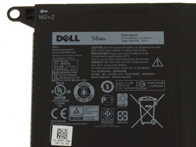 Original 6710mAh 56Whr Dell JHXPY 0DRRP 0N7T6 Battery