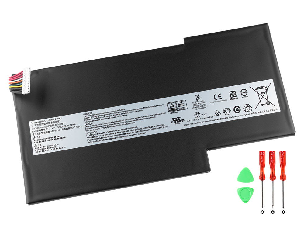 64.98Wh BTY-M6J Replacement Laptop Battery For MSI GS63 GS63VR GS73 GS73VR - 5700mAh