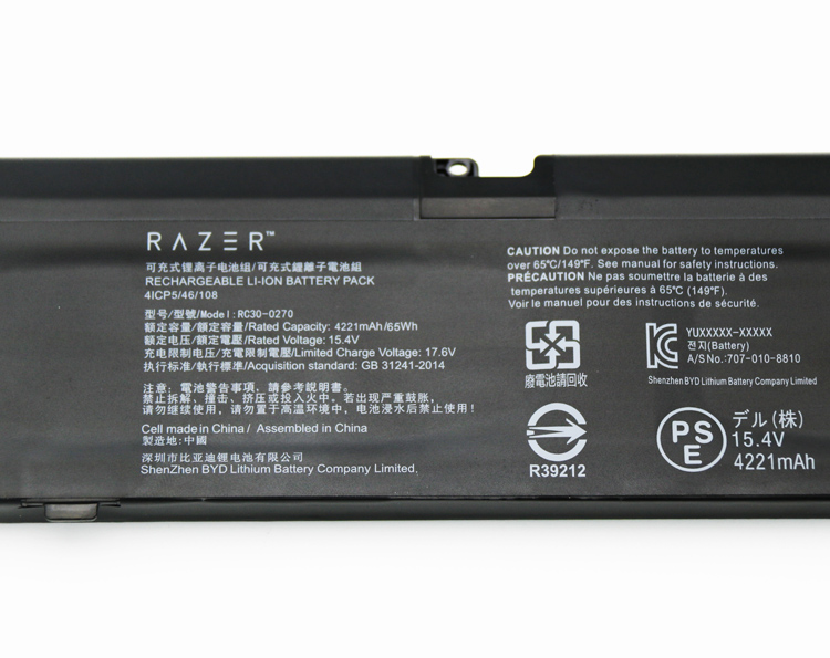 Original Battery Razer Blade 15 Base 2019 RZ09-03009 4221mAh 65Wh